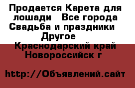 Продается Карета для лошади - Все города Свадьба и праздники » Другое   . Краснодарский край,Новороссийск г.